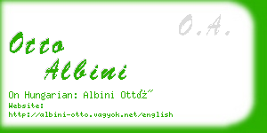 otto albini business card
